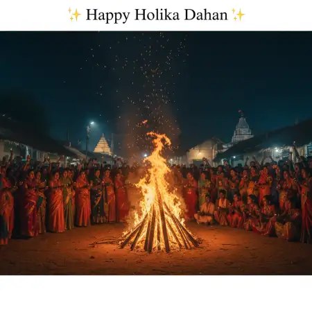 Happy Holika Dahan Digital Greeting Card - Free Happy Holika Dahan Download