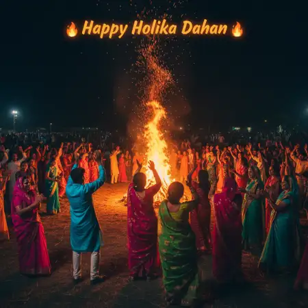 Happy Holika Dahan Traditional Celebration Photo - Free Happy Holika Dahan Download