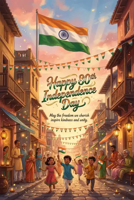 Free Happy Independence Day 2026 Celebration Invitation Image Download