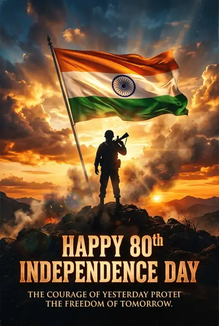 Free Happy Independence Day 2026 Modern Poster Image Download