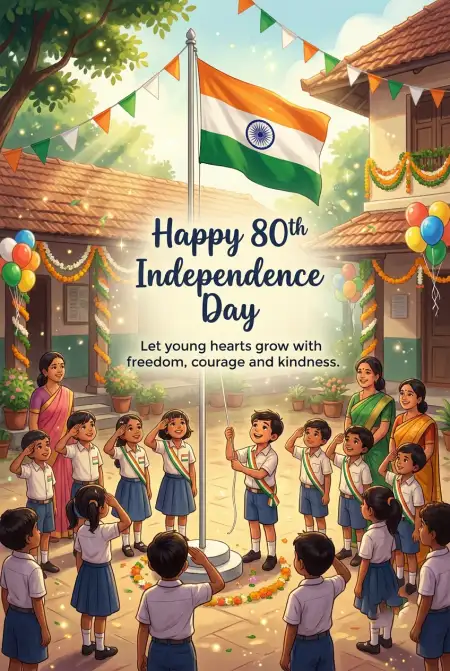 Free Happy Independence Day 2026 School Wishes Image Download