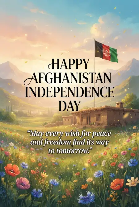 Happy Independence Day Afghanistan Beautiful Social Media Images - Free Afghan Independence Day 2026 Download