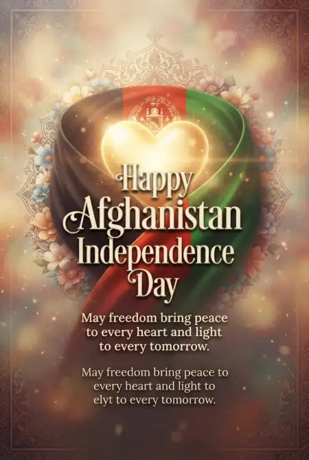 Happy Independence Day Afghanistan Facebook Portrait Poster - Free Afghan Independence Day 2026 Download