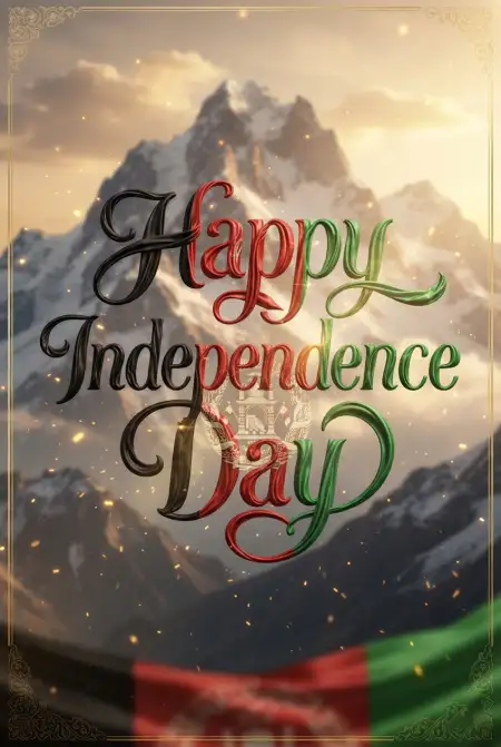 Happy Independence Day Afghanistan Social Media Greeting Card - Free Afghan Independence Day 2026 Download