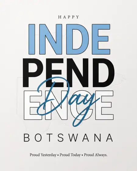 happy independence day botswana 2026 greeting card