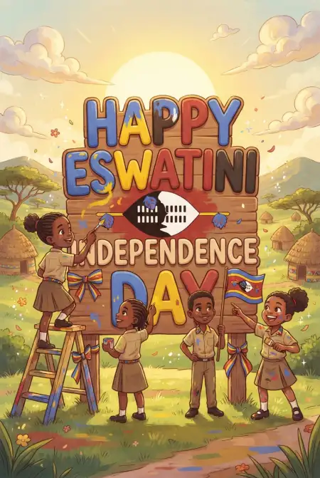 Happy Independence Day Eswatini 2026 Png - Free Eswatini Independence Day 2026 Download