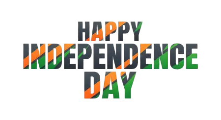 Happy Independence Day Tricolor Text Png - Free Happy Independence Day Png 2026 Download