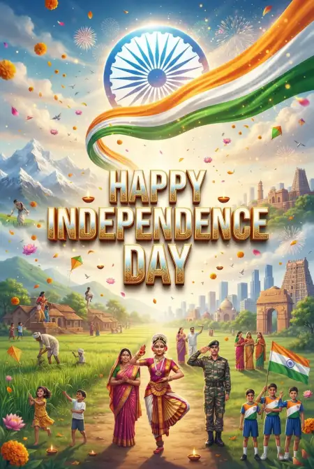 Happy Indian Independence Day Wishes 2026 - Free Indian Independence Day Wishes 2026 Download