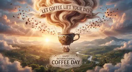 happy international coffee day 2026 poster - International Coffee Day 2026 Greeting