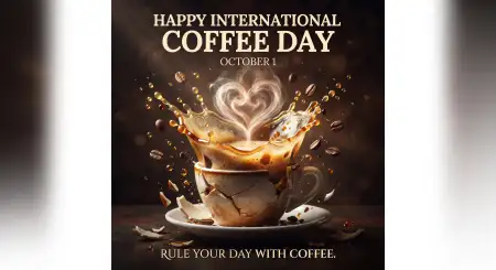 happy international coffee day 2026 whatsapp status - International Coffee Day 2026 Greeting