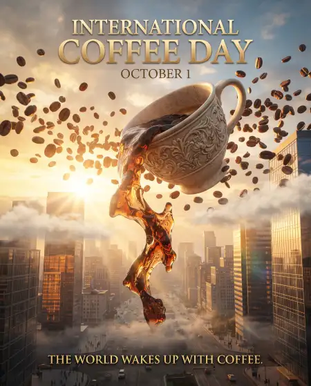 happy international coffee day 2026 wishes - International Coffee Day 2026 Greeting