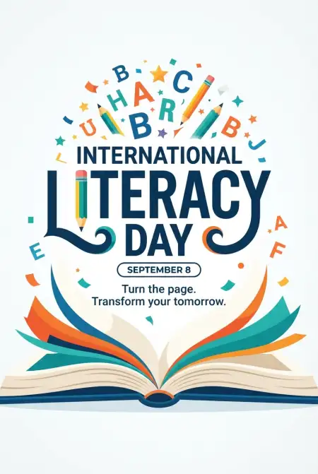 Free Happy International Literacy Day Wishes Image Download
