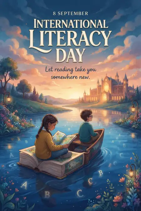 Free Happy International Literacy Day Image Download