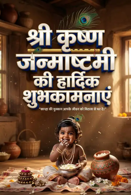 Happy Janmashtami 2026 Hindi Images - Free Shri Krishna Janmashtami Ki Hardik Shubhkamnaye In Hindi Download
