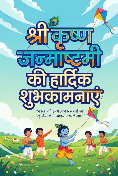 Happy Janmashtami 2026 Wishes In Hindi - Free Shri Krishna Janmashtami Ki Hardik Shubhkamnaye In Hindi Download