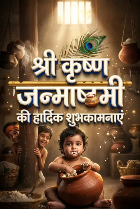 Happy Janmashtami Ki Hardik Shubhkamnaye Hindi Images - Free Shri Krishna Janmashtami Ki Hardik Shubhkamnaye In Hindi Download