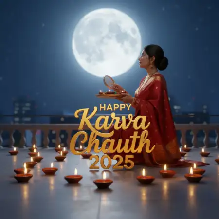 Happy Karva Chauth 2025 Instagram Caption - Free Happy Karva Chauth Download