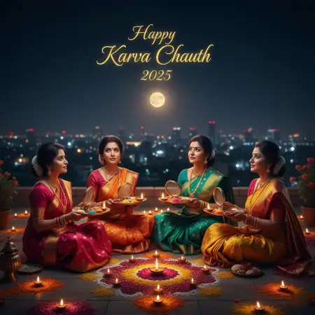 Happy Karva Chauth 2025 Quotes For Newly Married - Free Happy Karva Chauth Download