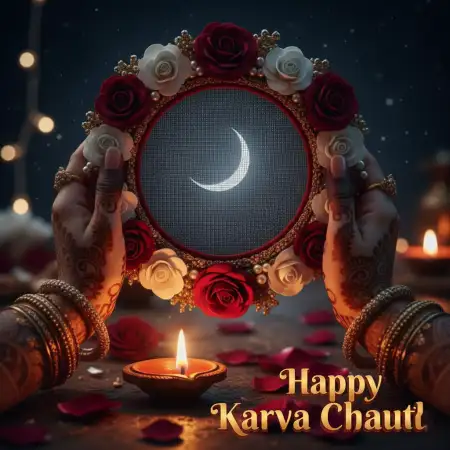 Free Happy Karva Chauth Couple Photo Editing PNG Image Download