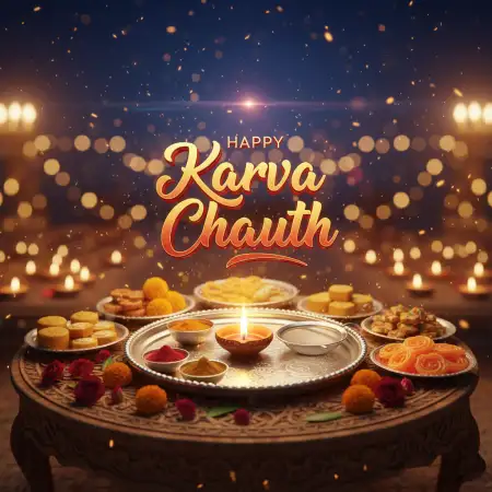 Free Happy Karva Chauth Decorative Border Png PNG Image Download