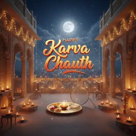 Free Happy Karva Chauth Devotional Wallpaper PNG Image Download