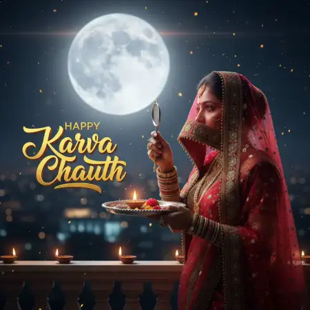 Free Happy Karva Chauth Messages In English PNG Image Download