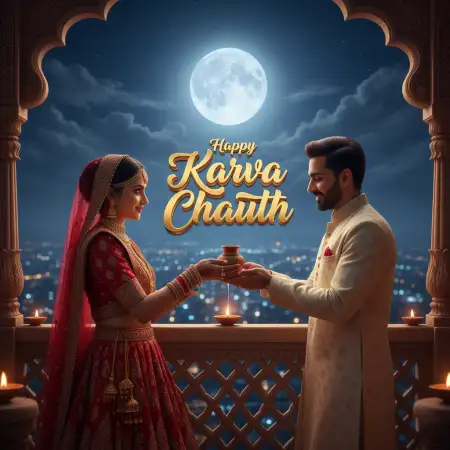 Free Happy Karva Chauth Quotes For Girlfriend PNG Image Download