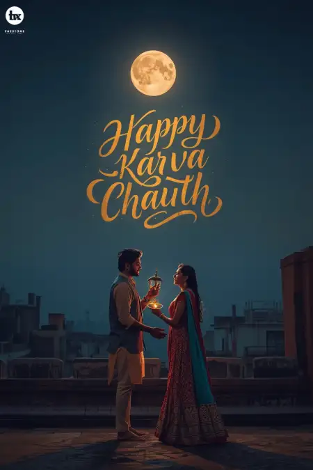 Free Happy Karva Chauth Web Banner 1080x1920 Vertical PNG Image Download