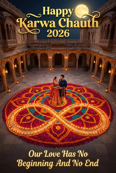 happy karwa chauth 2026 elegant floral design - Happy Karwa Chauth 2026