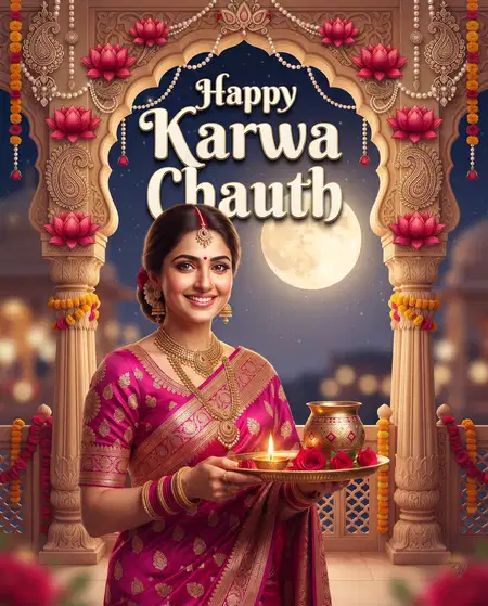 happy karwa chauth beautiful sargi wishes - Happy Karwa Chauth Wishes For Social Media