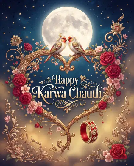 happy karwa chauth beautiful shareable greetings - Karwa Chauth Shareable Greeting Cards