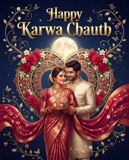 happy karwa chauth heartfelt wishes for husband - Happy Karwa Chauth Wishes For Social Media