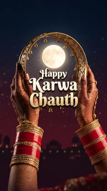 happy karwa chauth premium social media greetings - Happy Karwa Chauth Wishes For Social Media