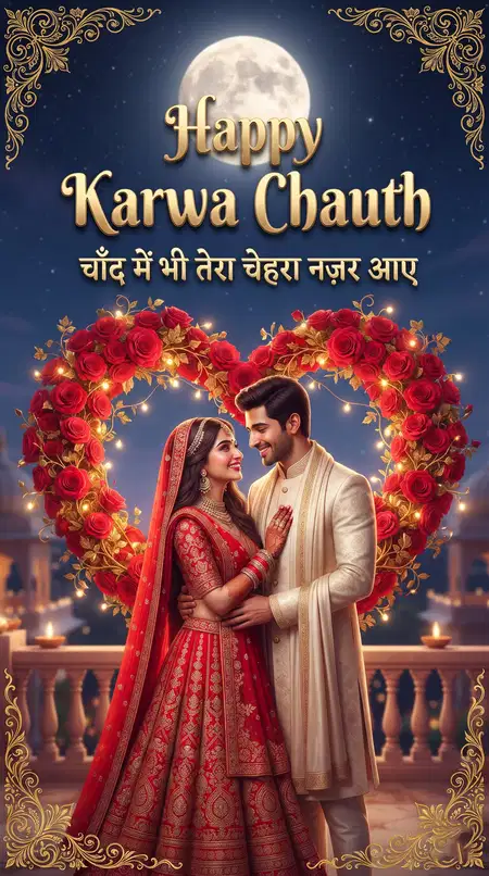 happy karwa chauth romantic shayari in hindi - Happy Karwa Chauth Wishes For Social Media