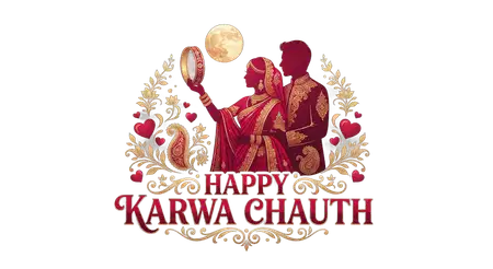 happy karwa chauth royal golden typography png