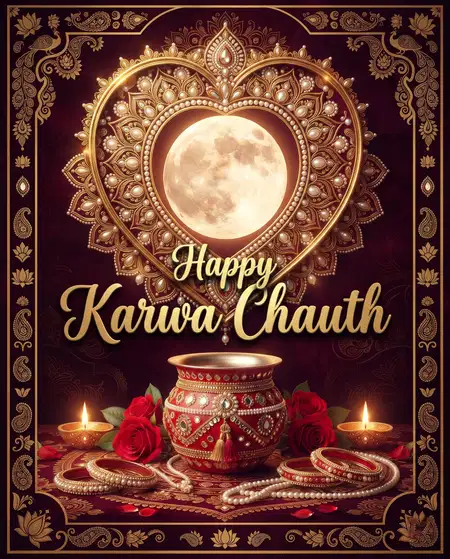 happy karwa chauth special whatsapp greeting cards - Happy Karwa Chauth Wishes For Social Media