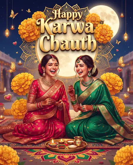 happy karwa chauth traditional indian festival wishes - Happy Karwa Chauth Wishes For Social Media