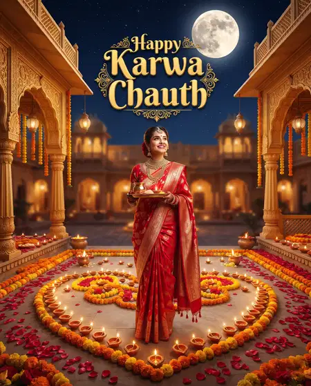 happy karwa chauth wishes in hindi for husband - Happy Karwa Chauth Wishes For Social Media