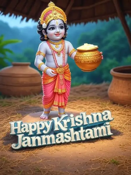 Happy Krishna Janmashtami 2025 Quotes In Hindi - Free Happy Krishna Janmashtami 2025 Download