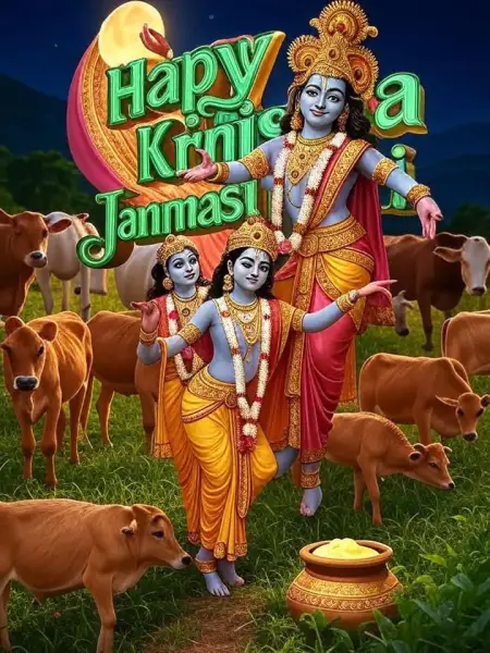 Happy Krishna Janmashtami 2025 Shayari In Hindi - Free Happy Krishna Janmashtami 2025 Download