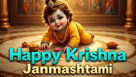 Happy Krishna Janmashtami 2025 Wishes With Name - Free Happy Krishna Janmashtami 2025 Download