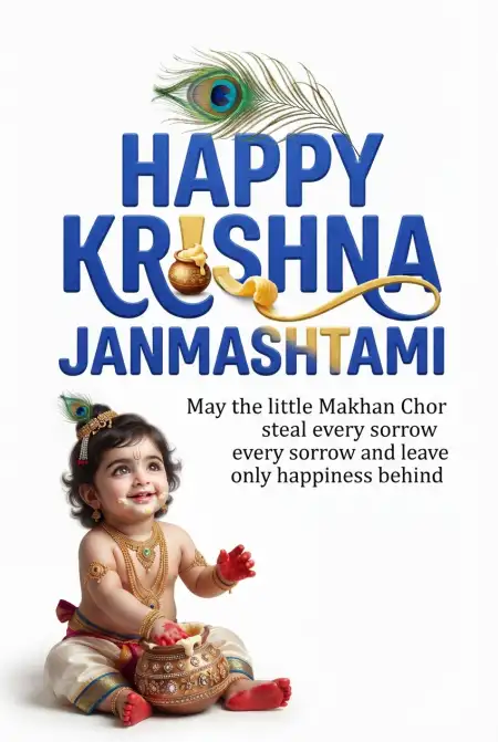 Free Happy Krishna Janmashtami 2026 Baby Krishna Images Image Download