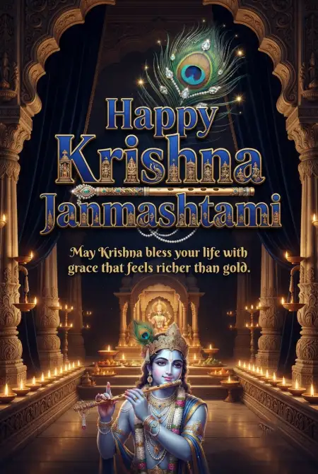 Free Happy Krishna Janmashtami 2026 Bal Krishna Facebook Post Image Download