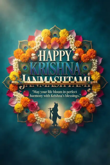 Free Happy Krishna Janmashtami 2026 Beautiful Instagram Greeting Image Download