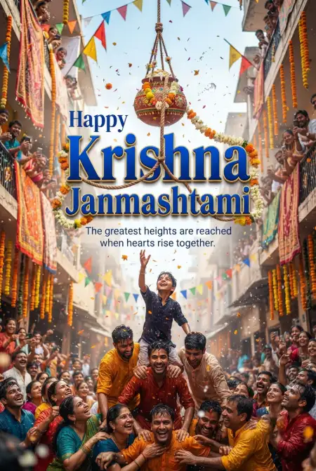 Free Happy Krishna Janmashtami 2026 Dahi Handi Images Image Download