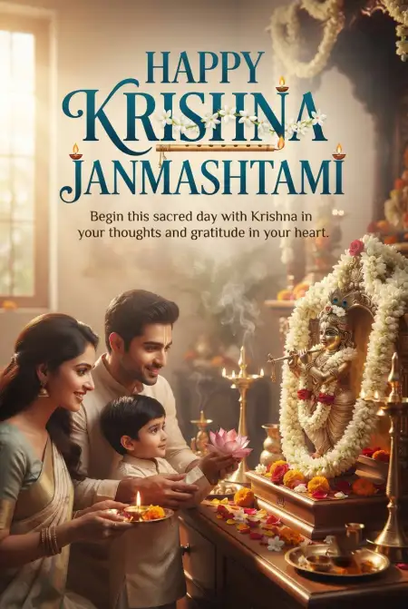 Free Happy Krishna Janmashtami 2026 Facebook Reels Cover Image Download