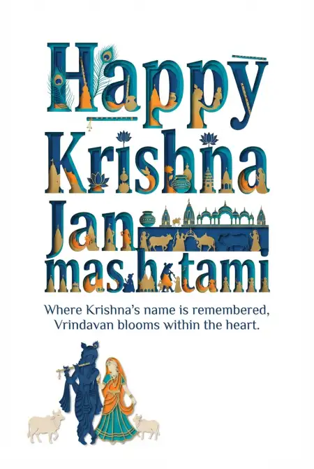 Free Happy Krishna Janmashtami 2026 Facebook Status Image Download