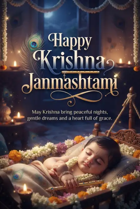 Free Happy Krishna Janmashtami 2026 Images With Wishes Image Download