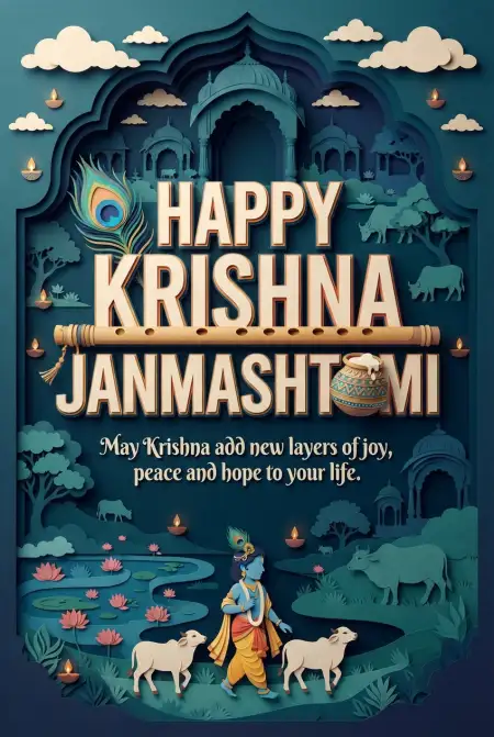 Free Happy Krishna Janmashtami 2026 Instagram Post Image Download