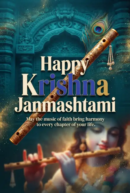 Free Happy Krishna Janmashtami 2026 Krishna With Flute Images Image Download